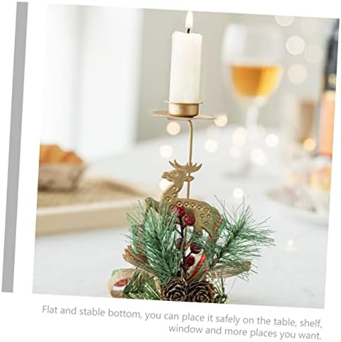 מחזיק שולחן סגנון חג המולד סטנד אוכל מחזיקי דקורטיבי שולחן תה אור פסטיבל נר קונוסים חג המולד תה מרכז מבטא