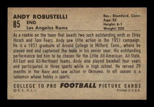 85 אנדי רובוסטלי RC HOF - 1952 כרטיסי כדורגל גדולים של באומן מדורגים אקס+ - כרטיסי כדורגל באומן