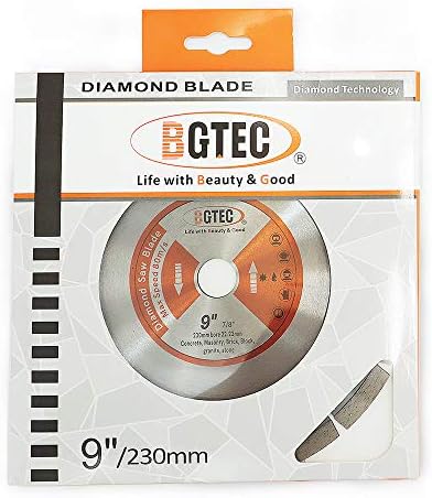 מסור כוח להבי יהלומים מפולחים, BGTEC 1PC 9 מטרה כללית דיסק חיתוך יבש או רטוב לבניית לבני אבן בטון