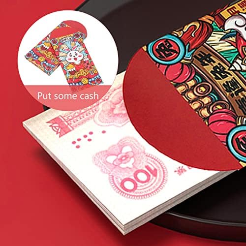 מעטפות אדומות 24 יחידות אביב פסטיבל אדום מעטפות מזל מעטפות אדום מנות ארנב שנה כסף שקיות מעורב סגנון סיני
