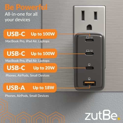 המטען היחיד שתזדקק אי פעם ל -3 ב -1 חבילה 120 וולט מטען קיר GAN בתוספת USB-C לכבל תאורה ו- 100W USBC לכבל USBC
