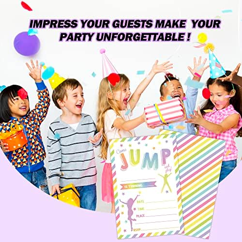 סט היפינו של 20 כרטיסי הזמנה ליום הולדת עם מעטפות לילדים, כרטיס הזמנה למסיבת יום הולדת למסיבת יום הולדת לבנים