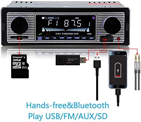 מערכות אודיו Bluetooth Synity Setterio Stereo Stereo Multimedia MP3/USB/SD/AUX, מקלט רדיו AM/FM,