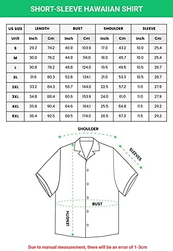 חולצת הוואי עוף טרופית של גברים - חולצות הוואי אלוהה להוואי לגברים כפתור שרוול קצר למטה סדרה 81
