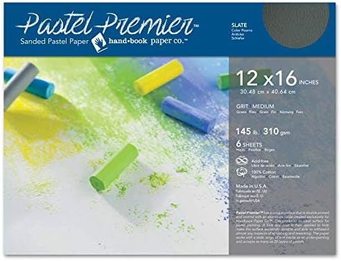 מוצרי אמנות Speedball Premier נייר פסטל מנדנד, 12X16, ספירה לבנה בינוני 6 ספירה