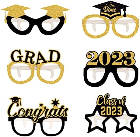 משקפי ראייה, 2023 נצנצים מפוארים מסיבת סיום משקפיים תאי צילום אבזרים לקישוטים למסיבות סיום