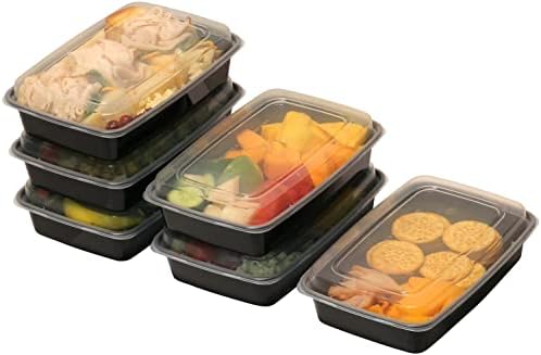 50 חבילה - SimpleHouseware 1 תא לשימוש חוזר באוכל לשימוש חוזר באחסון הכנה מיכל קופסאות ארוחת צהריים,