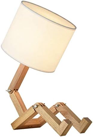 ZXZB מנורת קריאה מנורת שולחן מנורת שולחן LED מנורת לילדים חדר שינה מתכווננת לצד מנורת שולחן עץ