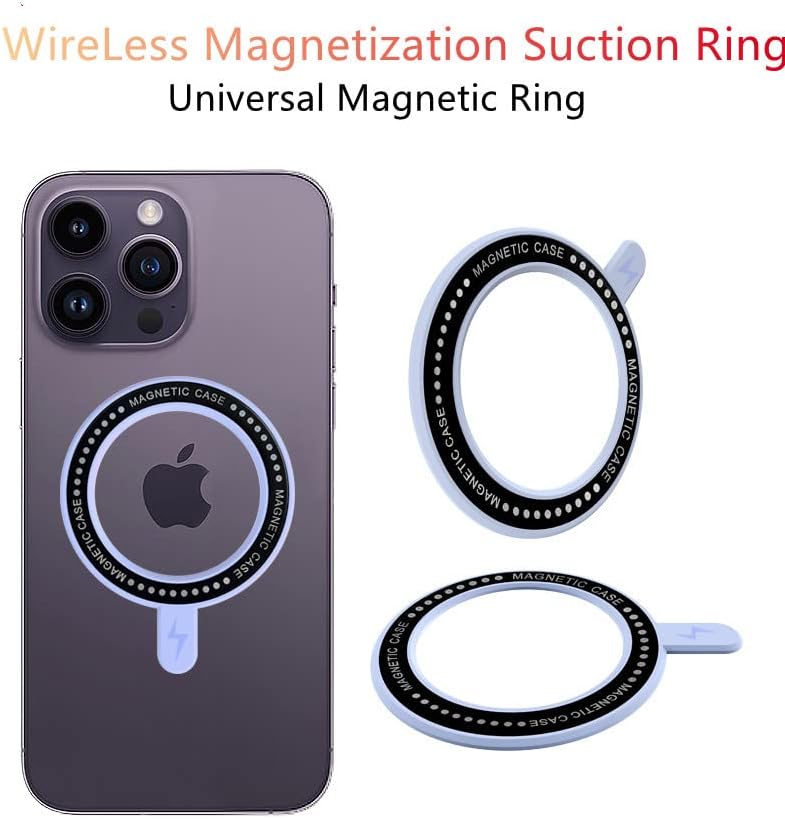 טבעת מגנטית חומה אוניברסלית תואמת למגסייף לטעינה אלחוטית המשמשת לטלפונים של אפל ואנדרואיד התומכים בטעינה אלחוטית