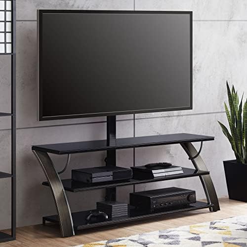 עמדת טלוויזיה פנל שטוחה של Kartem 3-in-1 לטלוויזיות עד 65 , פחם