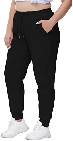 מכנסי טרנינג גודל של UOOOHAL Plus Plus גודל משוררים רצועות רופפות מפעילות אימון טרקלין מכנסי פיג'מה