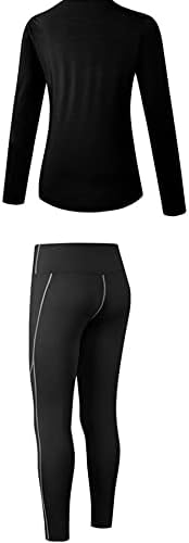 תחתונים תרמיים של YFQHDD לנשים ספורט ספורט אלסטי חורף ארוך ג'ונס)