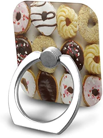 סופגניית טלפונים עם טבעת שוקולד טבעת טבעת טבעת מתכווננת 360 ° סיבוב טבעת אצבעות עמדת אייפד, קינדל,