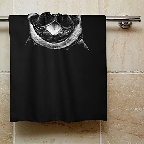 דיוקן שחור של פוג של פאג מגבות יד פנים גוף שטיפת גוף מטלית כביסה רכה עם חמוד מודפס למטבח אמבטיה מלון יומיומי שימוש