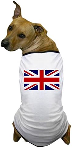 Cafepress Union jack Flag of the Unteruate Dog T חולצת חולצת כלב, בגדי לחיות מחמד, תחפושת כלבים מצחיקים