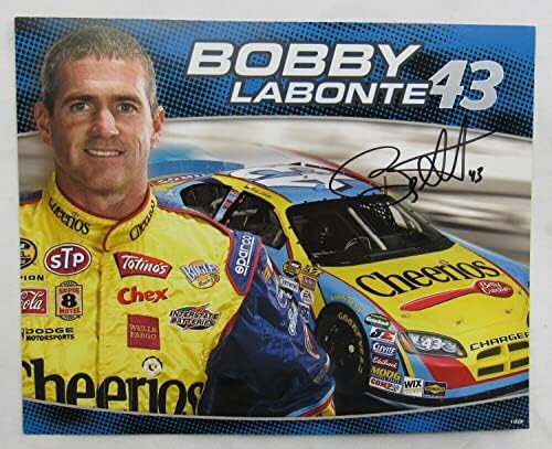BOBBY LABONTE חתום על חתימה אוטומטית 8X10 תמונה XXVIII - תמונות NASCAR עם חתימה