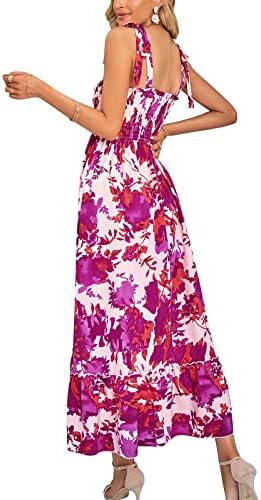 שמלות נשים של נוקמופו לאורח חתונה באביב/קיץ הדפס מזדמן מותניים שמלת שרוולים ללא שרוולים