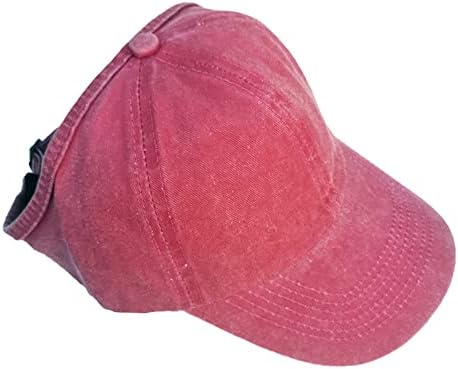 במצוקה-שטף כובע פוני מבולגן גבוהה לחמנייה קוקו מתכוונן כותנה בייסבול כובע כובע חצי ריק למעלה שמשיה בייסבול