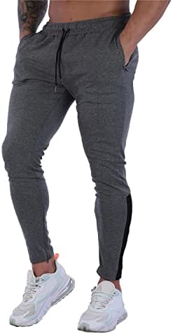 מכנסי מטען Wabtum לגברים, אופנה גברים פשוטים מכנסי טרנינג צבע מוצקים תחרה כלפי מעלה מכנסיים רגל מכנסיים רזים מכנסיים