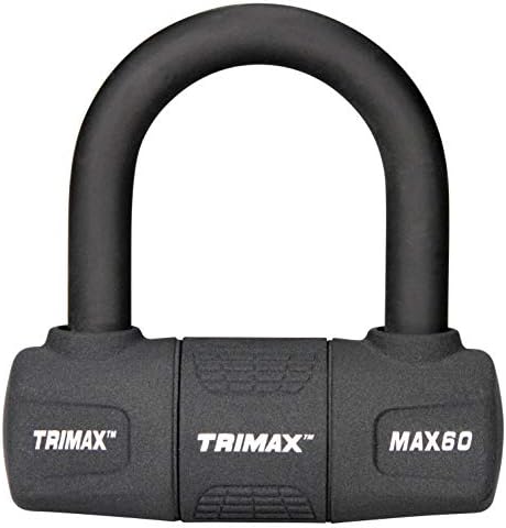 Trimax Max60 שחור קצר-מנעול U-Lock עם שרוול PVC
