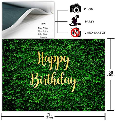 אווזאנו ירוק עלים שמח יום הולדת רקע עבור ג ' ונגל ספארי מסיבת קישוטי צילום רקע טבע ירוק כפרי
