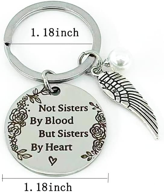 Zyaltfdc bff החבר הכי טוב מחזיק מפתחות מתנות חברות לנשים בנות מתנות לא אחות בדם אלא אחיות על ידי לב שרשרת מפתח