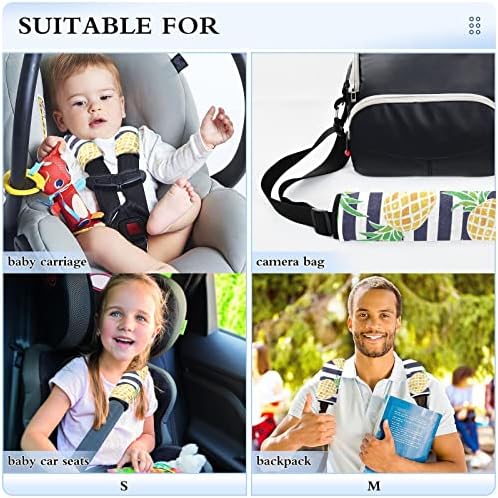 מכסה חגורת בטיחות אננס מצויר מכסה כיסוי חגורת חגורת בטיחות מכונית כיסויי חגורת בטיחות רכים סופר למבוגרים לילדים