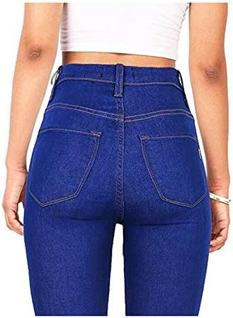 נשים של עלייה גבוהה הרמת התחת סקיני ג 'ינס גבוהה מותן רזה ג' ינס מכנסיים חותלות עם רוכסן כיסים