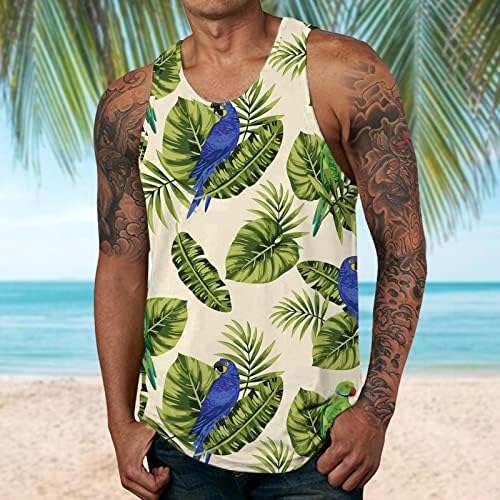 קיץ גברים חולצה מקרית קיץ ללא שרוולים משובץ מודפס חולצת צוואר חולצה גופיות חולצה כותנה חולצות גברים