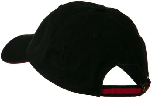 כובע אריג כותנה בעל פרופיל נמוך-אדום שחור קיר 33 47 ו