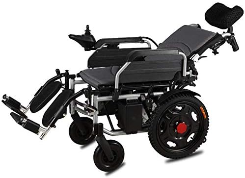כיסא גלגלים ניידים אופנה ניאוצ 'י כבד החובה עם משענת ראש מתקפל וקל משקל מופעל כיסא גלגלים מושב רוחב: 46 ס מ; ג'