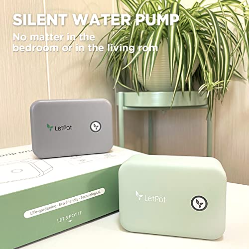 מערכת השקיה אוטומטית משודרגת 2.0 LetPot עבור צמחים מקורה, פונקציית תזכורת למחסור במים WiFi & App, Waterer