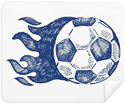 כדורגל להבה כחול דפוס כדורגל ניקוי בד מסך מנקה 2 יחידות זמש בד