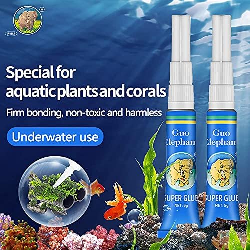 דבק אקווריום Xiaoyue, דבק ברור מיידי לצמחים אלמוגים באקוואסקאפינג, 25 יח '