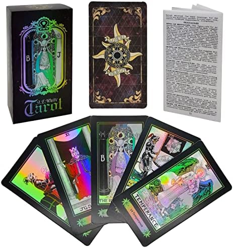 78 טארוט כרטיסי עם מדריך, הולוגרפית טארוט כרטיסי סיפון עתיד לספר משחק עם תיבה צבעונית למתחילים ומקצועי