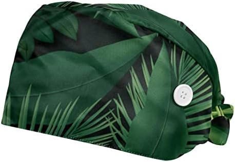 2 יחידות ניתוח לשפשף כובע ירוק עלים עלווה צמח נפוח לשפשף כובע רופא כובע אחות כובע עבודה כובע לנשים גברים