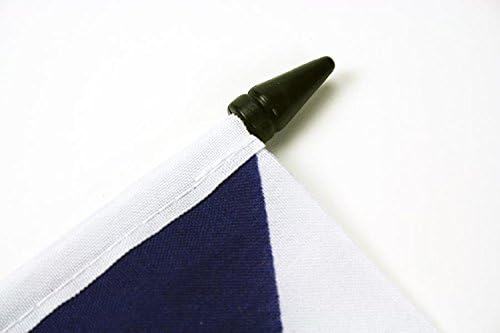 דגל AZ דגל קוסובו דגל 4 '' x 6 '' - דגל שולחן קוסובאר 15 x 10 סמ - מקל פלסטיק שחור ובסיס