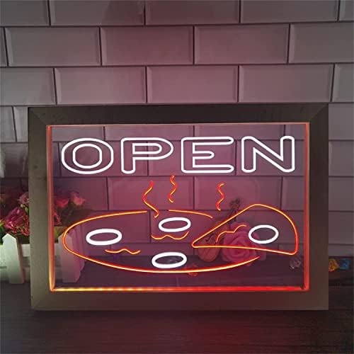 DVTEL PIZZA LED שלט ניאון, מסעדה אורות לילה פתוחים אורות ניאון ACRYLIC ACRYLIC, קיר שולחן קיר תליית שלט