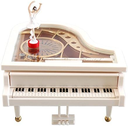 פסנתר פסנתר קופסת מוזיקה מכנית קופסא מוזיקלית קלאסית קופסה בטירה בשמיים בלט בלט רוקדת על צעצוע שעון פסנתר