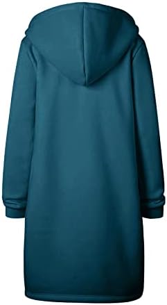 בתוספת גודל קפוצ'ונים ארוכים של נשים טוניקה חורפית מעילי פליס מעיל קדמי קדמי פתוח קפוצ'ון קפוצ'ון