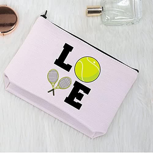 מתנות טניס תיק איפור טניס טניס מתנות טניס תיק קוסמטיקה טניס צוות נשים מתנות למאהב טניס מתנות מעוררות השראה רוכסן