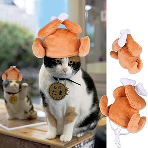 חג ההודיה חתול טורקיה כובע תוף כובע לחתול תחפושת כדאון של חתלתול כלב קטן לאביזרי קוספליי מסיבות