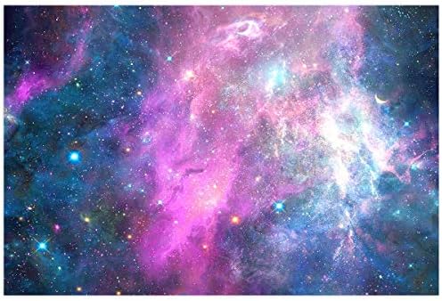 T & H בית אקווריום עיצוב רקע - חלל חיצוני סגול שמיים כוכבים מיכל דגים רקע רקע מדבקה אקווריום טפט טפטים תמונה