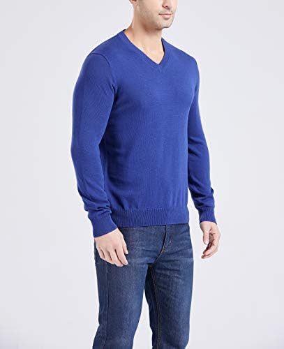Gilboa - כותנה - V Sweater Men - סוודרים לגברים - שחור V צוואר סוודרים לגברים - סוודר גברים V צוואר -