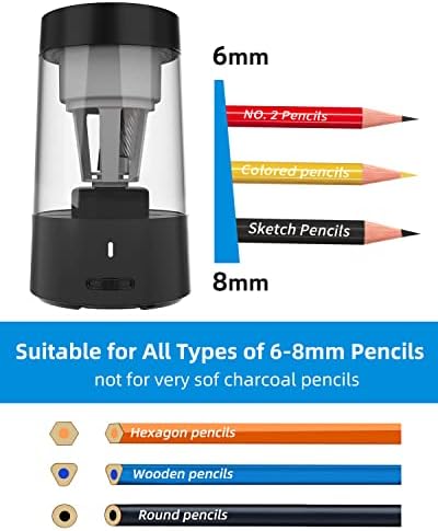 באופן מלא אוטומטי עיפרון מחדד עבור עפרונות צבעוניים, דיבורית, חשמלי עיפרון מחדד החייבת לילדים, חשמלי