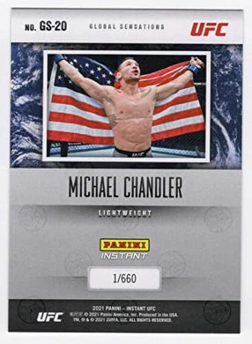 מייקל צ'נדלר 2021 פאניני מיידי UFC תחושות גלובליות /660GS-20
