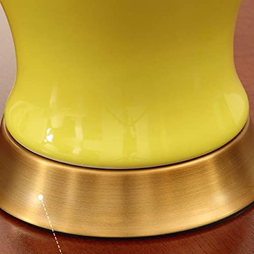 Zhaolei פשוט אמריקאי קרמיקה מנורה צהוב מלון סלון סלון מלכת מיטה