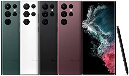 Samsung Galaxy S22 טלפון סלולרי אולטרה, סמארטפון אנדרואיד לא נעול מפעל, 128 ג'יגה -בייט, מצלמה ווידאו 8K, מסך