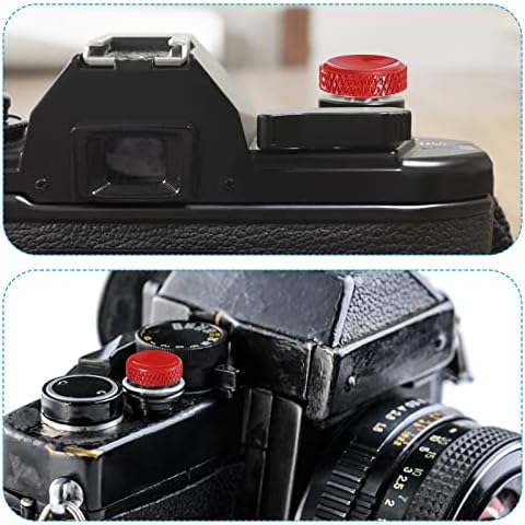 כפתור תריס מצלמה של Patikil, 2 חבילות תריס רך שחרור כפתור כפתור מצלמת נחושת טהורה כפתור מתאים למצלמת