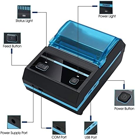 מדפסת קבלה תרמית של Surura 58 ממ מדפסת קבלת תרמית ניידת מיני מדפסת תרמית אלחוטית מדפסת קבלת USB קבלת כרטיסים